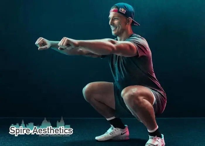 Image of man build leg muscle Birchills through exercise