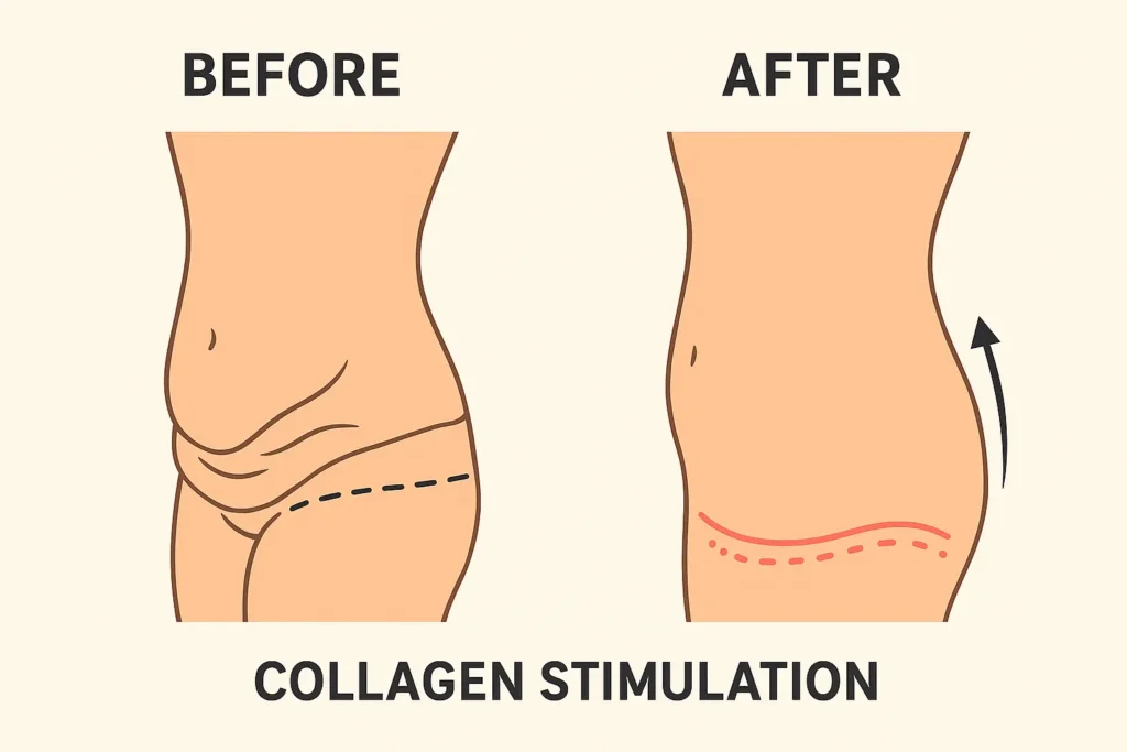 Before and after results for sagging skin after weight loss injections Birchills