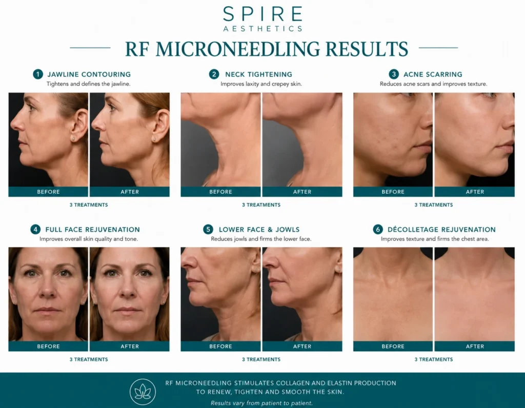 RF Microneedling Skin tightening Birchills results